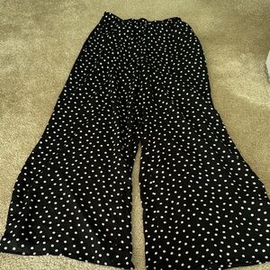 Express Black Pants with White Dots